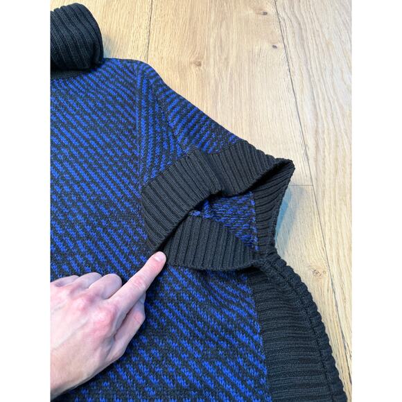 Michael Kors Poncho Knit Cotton Sweater Boxy Relaxed Fit Turtleneck, Size SMALL - Picture 7 of 10